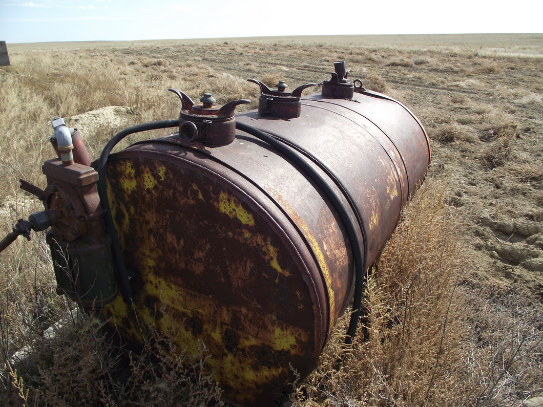 Antique 3 compartment tank