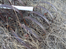 Load image into Gallery viewer, 25 year collection of antique  steel farm equipment wheels