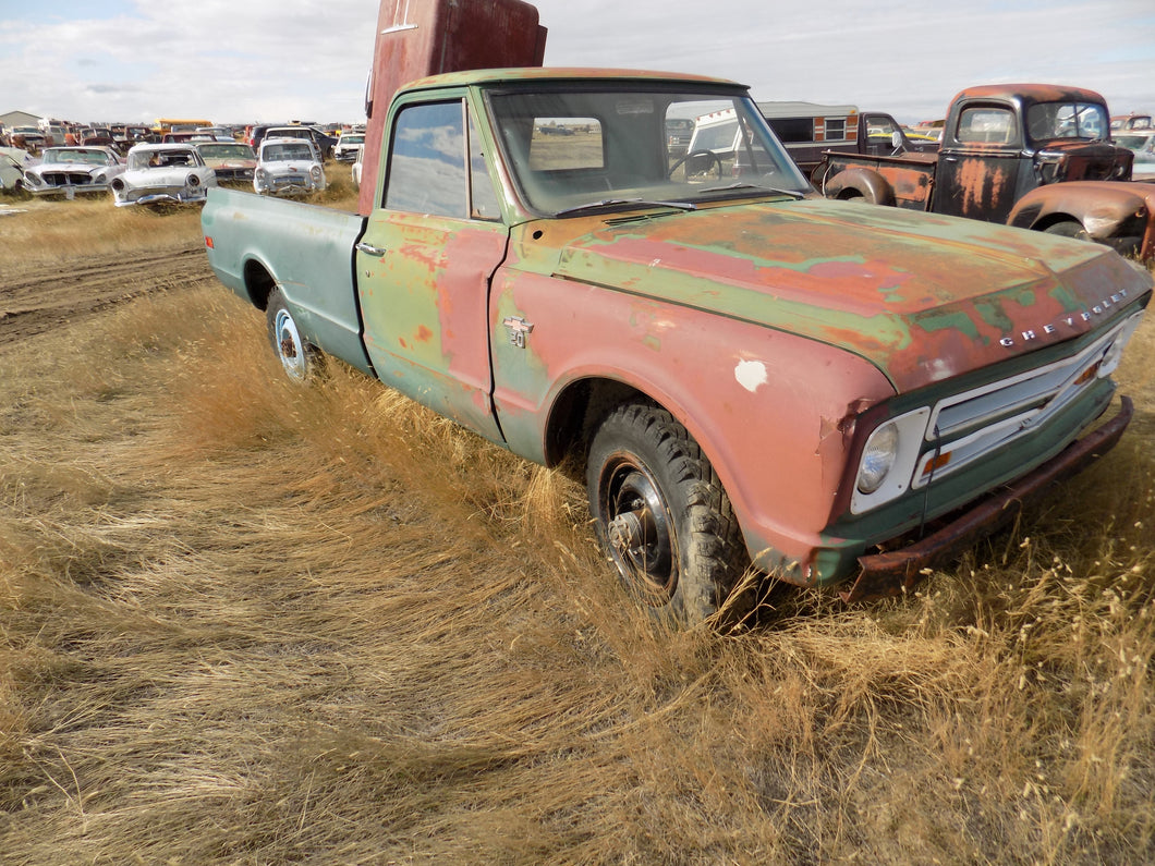 Assortment of Chevy 2 wd and 4x4 pickup trucks