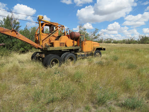 Military truck  with excavator attacchment