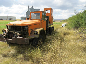 Military truck  with excavator attacchment