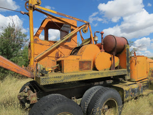 Military truck  with excavator attacchment